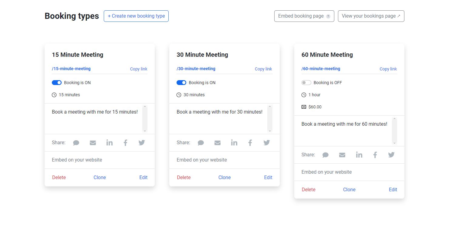 TidyCal Booking Interface